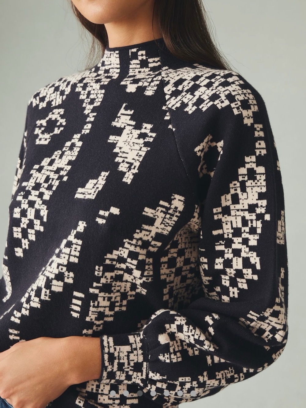 Anthropologie The Beatriz Mock Neck Sweater